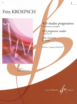 Fritz KROEPSCH - 416 progressive studies for klarinett, bok 1
